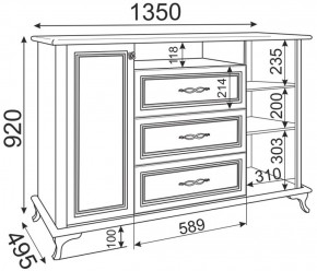 Комод М03 Скарлетт (бодега светлая) в Верхней Пышме - verhnyaya-pyshma.ok-mebel.com | фото 2