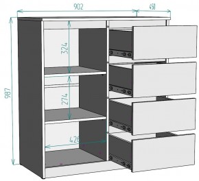 Комод Мальта K115 в Верхней Пышме - verhnyaya-pyshma.ok-mebel.com | фото 2