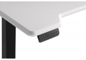Компьютерный стол Маркос с механизмом подъема 120х75х75 белая шагрень / черный в Верхней Пышме - verhnyaya-pyshma.ok-mebel.com | фото 6