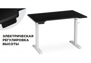 Компьютерный стол Маркос с механизмом подъема 120х75х75 черная шагрень / белый в Верхней Пышме - verhnyaya-pyshma.ok-mebel.com | фото