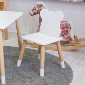 Комплект детской мебели стол и два стула Мишутка (Белый/Белый/Береза) в Верхней Пышме - verhnyaya-pyshma.ok-mebel.com | фото 2
