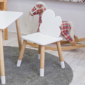 Комплект детской мебели стол и два стула Облачко (Белый/Белый/Береза) в Верхней Пышме - verhnyaya-pyshma.ok-mebel.com | фото 3