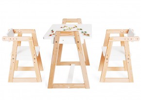 Комплект детской мебели стол и  два стула Я САМ "Лофт-Дуо" (Белый) в Верхней Пышме - verhnyaya-pyshma.ok-mebel.com | фото