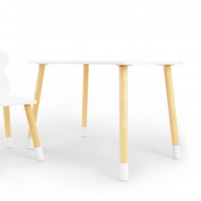 Комплект детской мебели стол и стул Корона (Белый/Белый/Береза) в Верхней Пышме - verhnyaya-pyshma.ok-mebel.com | фото 2