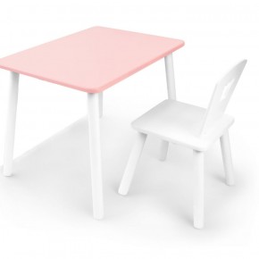 Комплект детской мебели стол и стул Корона (Розовый/Белый/Белый) в Верхней Пышме - verhnyaya-pyshma.ok-mebel.com | фото 2