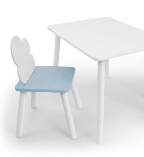 Комплект детской мебели стол и стул Облачко (Белый/Голубой/Белый) в Верхней Пышме - verhnyaya-pyshma.ok-mebel.com | фото