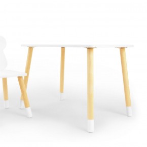 Комплект детской мебели стол и стул Звездочка (Белый/Белый/Береза) в Верхней Пышме - verhnyaya-pyshma.ok-mebel.com | фото
