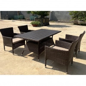 Комплект мебели из иск. ротанга AM-196B/T196 Brown 4Pcs (4+1) в Верхней Пышме - verhnyaya-pyshma.ok-mebel.com | фото 3