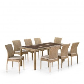 Комплект плетеной мебели T365/Y380B-W65 Light Brown (8+1) в Верхней Пышме - verhnyaya-pyshma.ok-mebel.com | фото