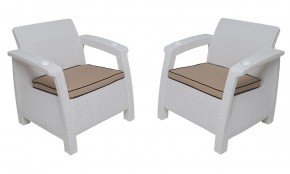 Комплект уличной мебели Yalta Premium Terrace Set (Ялта) белый (+подушки под спину) в Верхней Пышме - verhnyaya-pyshma.ok-mebel.com | фото 4