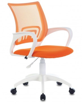 Кресло BRABIX "Fly MG-396W", пластик белый, сетка, оранжевое, 532401, MG-396W_532401 в Верхней Пышме - verhnyaya-pyshma.ok-mebel.com | фото