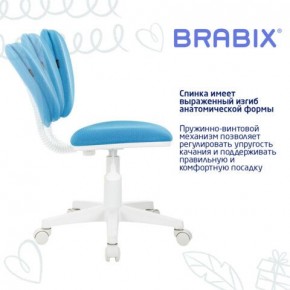 Кресло детское BRABIX "Joy MG-204W", без подлокотников, пластик белый, ткань TW, голубое, 533012 в Верхней Пышме - verhnyaya-pyshma.ok-mebel.com | фото 5