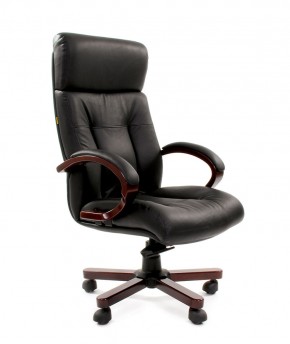 Кресло для руководителя CHAIRMAN  421 (Натуральная кожа) Черное в Верхней Пышме - verhnyaya-pyshma.ok-mebel.com | фото 1