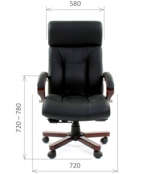Кресло для руководителя CHAIRMAN  421 (Натуральная кожа) Черное в Верхней Пышме - verhnyaya-pyshma.ok-mebel.com | фото 4