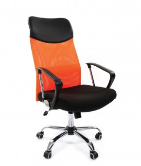 Кресло для руководителя CHAIRMAN 610 N (15-21 черный/сетка оранжевый) в Верхней Пышме - verhnyaya-pyshma.ok-mebel.com | фото 1