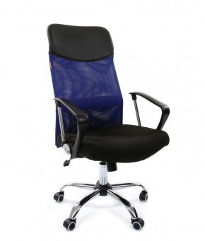 Кресло для руководителя CHAIRMAN 610 N (15-21 черный/сетка синий) в Верхней Пышме - verhnyaya-pyshma.ok-mebel.com | фото 1
