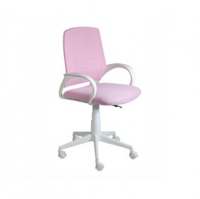 Кресло Ирис White сетка/ткань розовая в Верхней Пышме - verhnyaya-pyshma.ok-mebel.com | фото 1