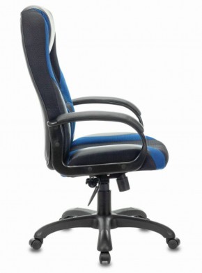 Кресло компьютерное BRABIX PREMIUM "Rapid GM-102" (экокожа/ткань, черное/синее) 532106 в Верхней Пышме - verhnyaya-pyshma.ok-mebel.com | фото 3
