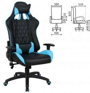 Кресло компьютерное BRABIX "GT Master GM-110" (черное/голубое) 531928 в Верхней Пышме - verhnyaya-pyshma.ok-mebel.com | фото 2