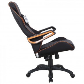 Кресло компьютерное BRABIX Techno Pro GM-003 (ткань черное/серое, вставки оранжевые) 531813 в Верхней Пышме - verhnyaya-pyshma.ok-mebel.com | фото 4