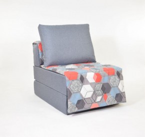 Кресло-кровать бескаркасное Харви (серый-геометрия слейт) в Верхней Пышме - verhnyaya-pyshma.ok-mebel.com | фото