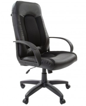 Кресло офисное BRABIX "Strike EX-525" (экокожа черная, ткань черная) 531381 в Верхней Пышме - verhnyaya-pyshma.ok-mebel.com | фото