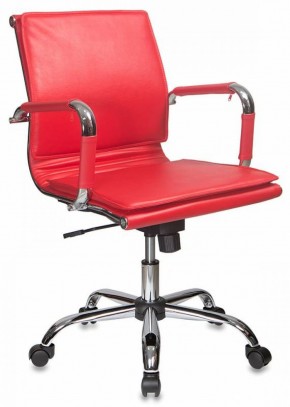 Кресло руководителя Бюрократ CH-993-LOW/RED красный в Верхней Пышме - verhnyaya-pyshma.ok-mebel.com | фото