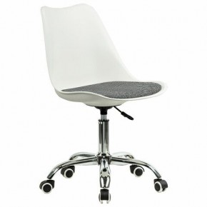 Кресло стул BRABIX "Eames MG-310 CH", хром, пластик белый, ткань серая, 532924 в Верхней Пышме - verhnyaya-pyshma.ok-mebel.com | фото 2