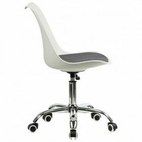 Кресло стул BRABIX "Eames MG-310 CH", хром, пластик белый, ткань серая, 532924 в Верхней Пышме - verhnyaya-pyshma.ok-mebel.com | фото 3