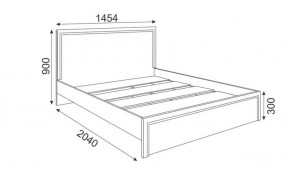 Кровать 1.4 М16 Стандарт с настилом Беатрис (Орех гепланкт) в Верхней Пышме - verhnyaya-pyshma.ok-mebel.com | фото