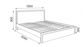 Кровать 1.6 М07 Стандарт с основанием Беатрис (Орех гепланкт) в Верхней Пышме - verhnyaya-pyshma.ok-mebel.com | фото
