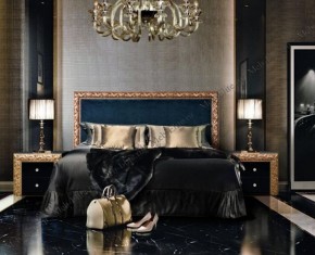 Кровать 2-х спальная (1,6 м) Тиффани Premium черная/золото с мягким элементом (Антрацит) с подъемным механизмомарт (ТФКР-3[3](П) в Верхней Пышме - verhnyaya-pyshma.ok-mebel.com | фото 2