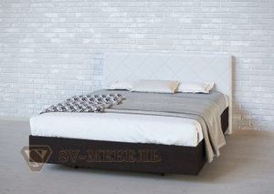 Кровать 1400 двойная №1 изголовье Ромб в Верхней Пышме - verhnyaya-pyshma.ok-mebel.com | фото 3