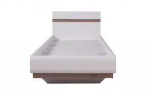 Кровать 90/TYP 90, LINATE ,цвет белый/сонома трюфель в Верхней Пышме - verhnyaya-pyshma.ok-mebel.com | фото 3