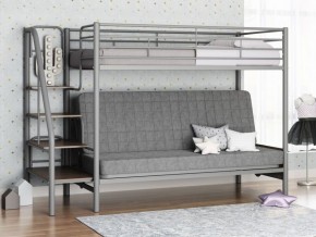 Кровать двухъярусная с диваном "Мадлен-3" (Серый/Серый) в Верхней Пышме - verhnyaya-pyshma.ok-mebel.com | фото