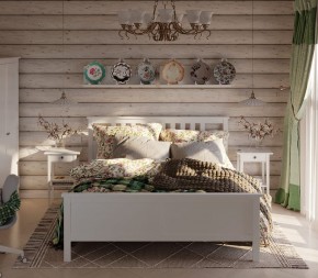 Кровать Кантри двухспальная 180х200, массив сосны, цвет белый в Верхней Пышме - verhnyaya-pyshma.ok-mebel.com | фото 4