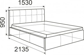 Кровать Изабелла с латами Newtone light beige 1400x2000 в Верхней Пышме - verhnyaya-pyshma.ok-mebel.com | фото