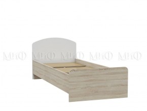 МАРТИНА Кровать 800 с настилом ЛДСП (Белый глянец/дуб сонома) в Верхней Пышме - verhnyaya-pyshma.ok-mebel.com | фото