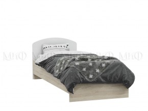 МАРТИНА Кровать 800 с настилом ЛДСП (Белый глянец/дуб сонома) в Верхней Пышме - verhnyaya-pyshma.ok-mebel.com | фото 2