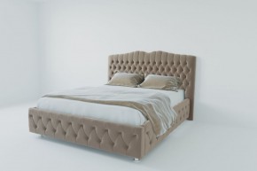 Кровать Нягань с ПМ 1200 (велюр серый) в Верхней Пышме - verhnyaya-pyshma.ok-mebel.com | фото