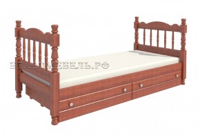 АЛЕНКА Кровать детская (орех) с 2 ящиками в Верхней Пышме - verhnyaya-pyshma.ok-mebel.com | фото 2