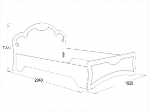 Кровать Ольга-10 МДФ (1600) без основания в Верхней Пышме - verhnyaya-pyshma.ok-mebel.com | фото 2