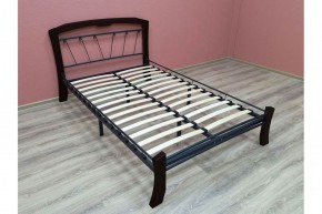 Кровать "Муза 4 Лайт" КМД9 Черная (1400*2000) (ножки-шоколад) с коваными изделиями в Верхней Пышме - verhnyaya-pyshma.ok-mebel.com | фото 3