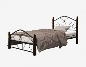 Кровать "Селена 1" Черная (900*2000) (ножки-шоколад) с коваными элементами в Верхней Пышме - verhnyaya-pyshma.ok-mebel.com | фото 2