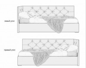Кровать угловая Лэсли интерьерная +настил ДСП (80х200) в Верхней Пышме - verhnyaya-pyshma.ok-mebel.com | фото 2