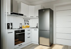 Кухонный гарнитур Белый Глянец 2200*1000 (Стол. 26мм) в Верхней Пышме - verhnyaya-pyshma.ok-mebel.com | фото