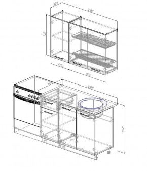 Кухонный гарнитур Дели 1200 (Стол. 26мм) в Верхней Пышме - verhnyaya-pyshma.ok-mebel.com | фото 2