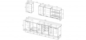 Кухонный гарнитур Смоки 2800 (Стол. 38 мм) в Верхней Пышме - verhnyaya-pyshma.ok-mebel.com | фото 2