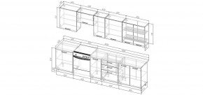 Кухонный гарнитур Смоки 3000 (Стол. 38 мм) в Верхней Пышме - verhnyaya-pyshma.ok-mebel.com | фото 2