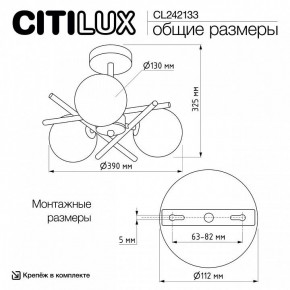 Люстра на штанге Citilux Ronny CL242133 в Верхней Пышме - verhnyaya-pyshma.ok-mebel.com | фото 7